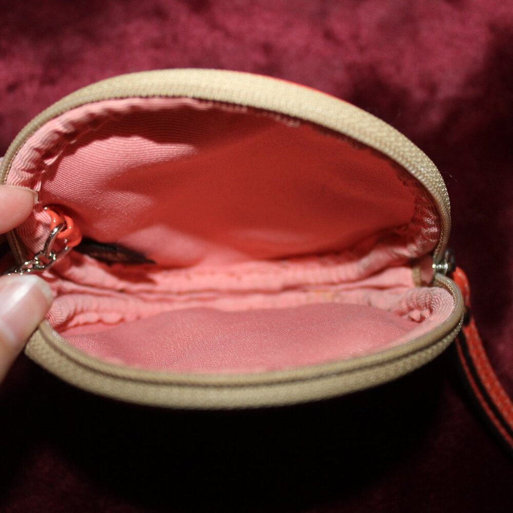 Vintage Coach Coral Leather Crab coin purse - Picture 3 of 4